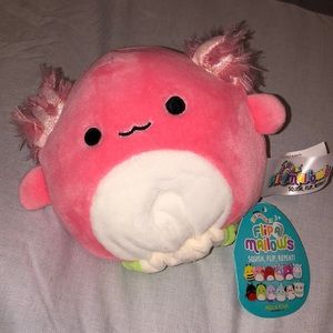 flip a mallow  Squishmallow Axolotl 5 in